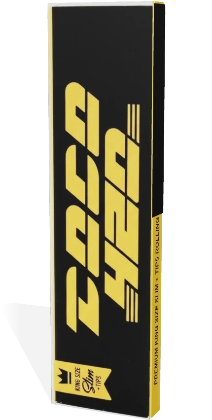 Confezioni KING SIZE SLIM, fronte nero e retro giallo